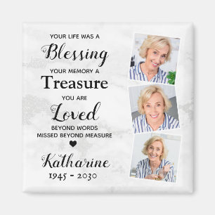 Aimant Sympathie en mémoire amoureuse personnalisée 3 pho