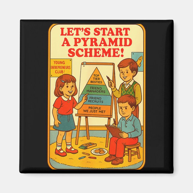 Aimant Système de Pyramide Drôle Blackcraft Culte Humour  (Devant)