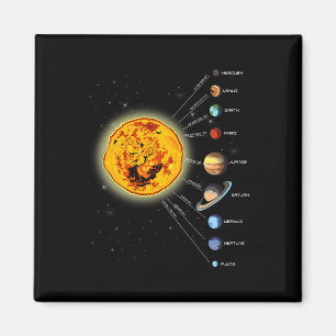Aimant Système solaire T Soleil de chemise