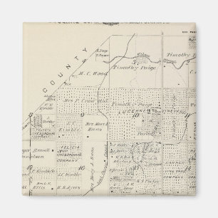 Aimant T17S R21E Carte de la section du comté de Tulare