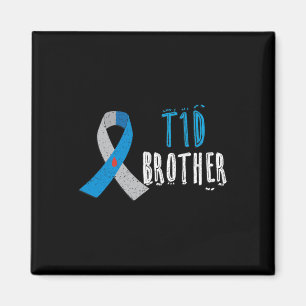 Aimant T1d Brother Bleu Ruban Type 1 Sensibilisation au d
