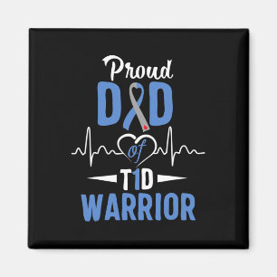 Aimant T1d Fière Papa Diabète Sensibilisation Type 1 Insu