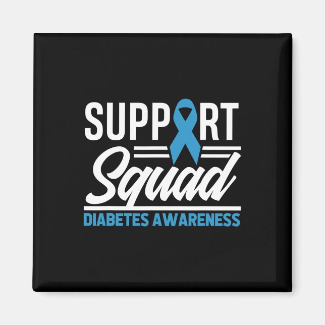 Aimant T1d T2d Warrior Support Squad Diabetes Awareness  (Devant)