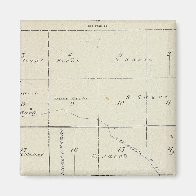 Aimant T21S R22E Tulare Comté Plan de section (Devant)