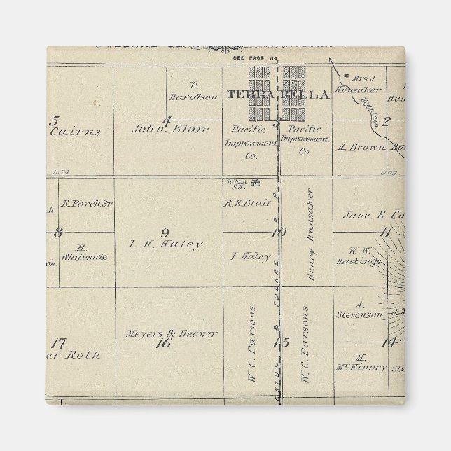 Aimant T23S R27E Tulare Comté Plan de section (Devant)