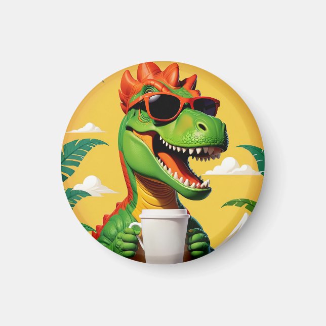 Aimant T-Rex Dinosaur Drôle (Devant)