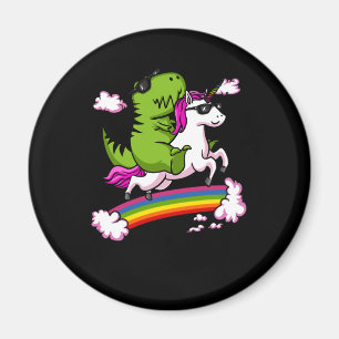 Aimant T-Rex Dinosaur Riding Magique Unicorn Arc en ciel
