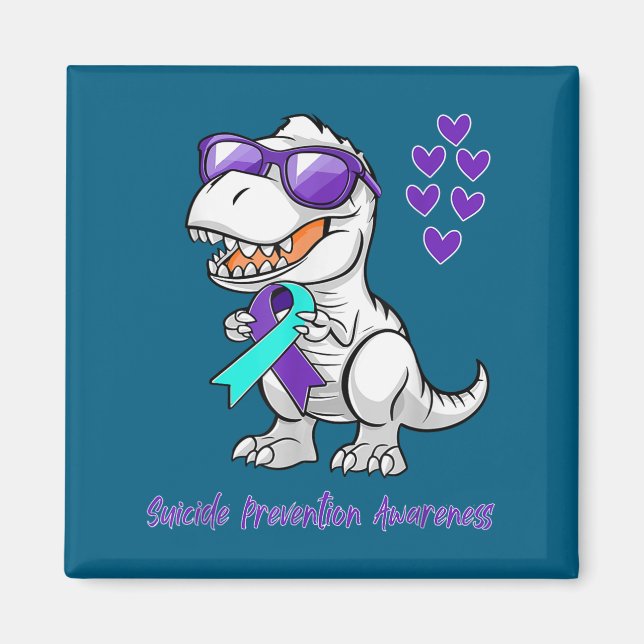 Aimant T-rex Dinosaur Suicide Prevention Awareness Day Di (Devant)