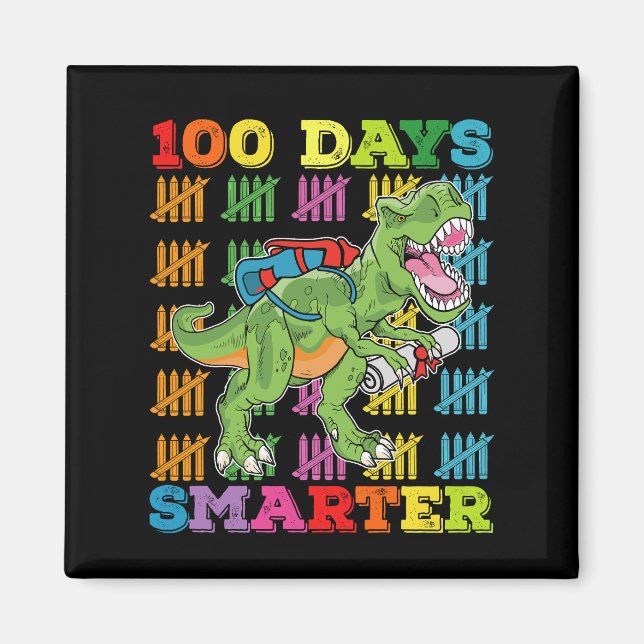 Aimant T Rex Dinosaure 100 Jours Plus Intelligent École 1 (Devant)