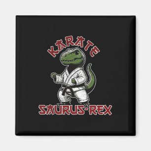 Aimant T-rex Karaté Drôle Dino Arts Martiaux Enfants 