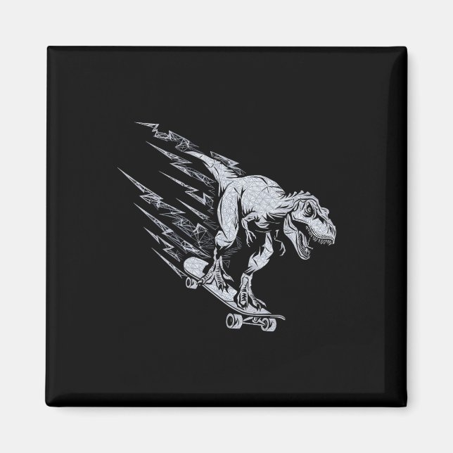 Aimant T-Rex planche à roulettes vitesse éclair féroce  (Devant)