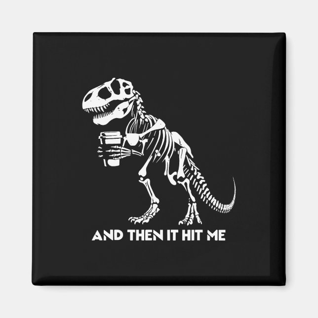 Aimant T-rex squelette dinosaure Halloween hommes femmes  (Devant)