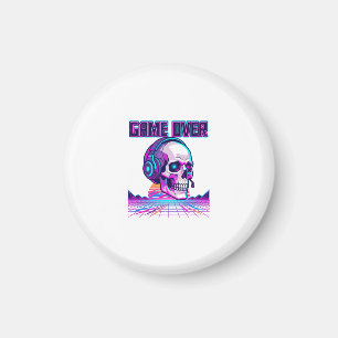 Aimant T-shirt à capuche graphique crâne de jeu rétro syn