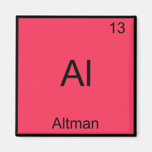Aimant T-Shirt Al - Symbole de l'élément de chimie drôle 
