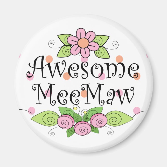Aimant T-shirt Awesome MeeMaw (Devant)