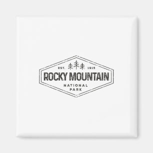 Aimant T-shirt badge du parc national des montagnes Roche