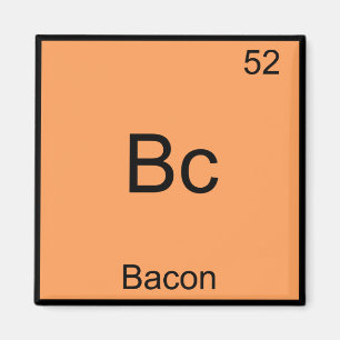 Aimant T-Shirt Bc - Élément Drôle de Chimie Bacon Memes