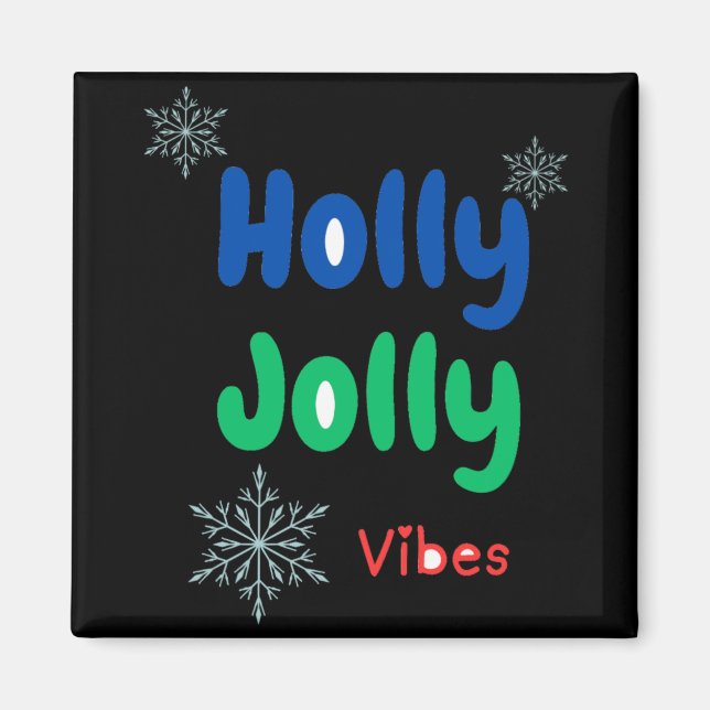 Aimant T Shirt Bébé Bold Holly Jolly  (Devant)