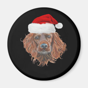 Aimant T-Shirt classique de Christmas Irish Setter