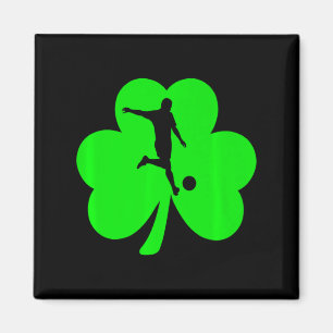 Aimant T-shirt de baseball vintage Soccer Shamrock St Pat