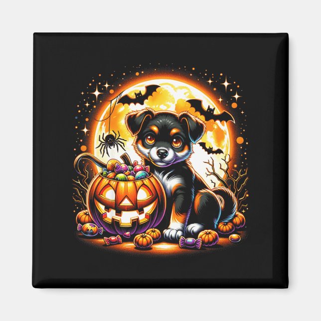 Aimant T-Shirt de chien chiot Halloween4 (Devant)