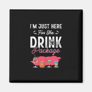 Aimant T-shirt de fête de queue de boisson drôle de vacan