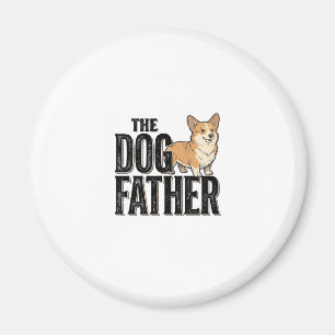 Aimant T-Shirt De gravure vintage Dogfather Corgi drôle