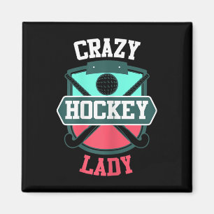Aimant T-shirt de hockey sur gazon pour femmes Drôle de h