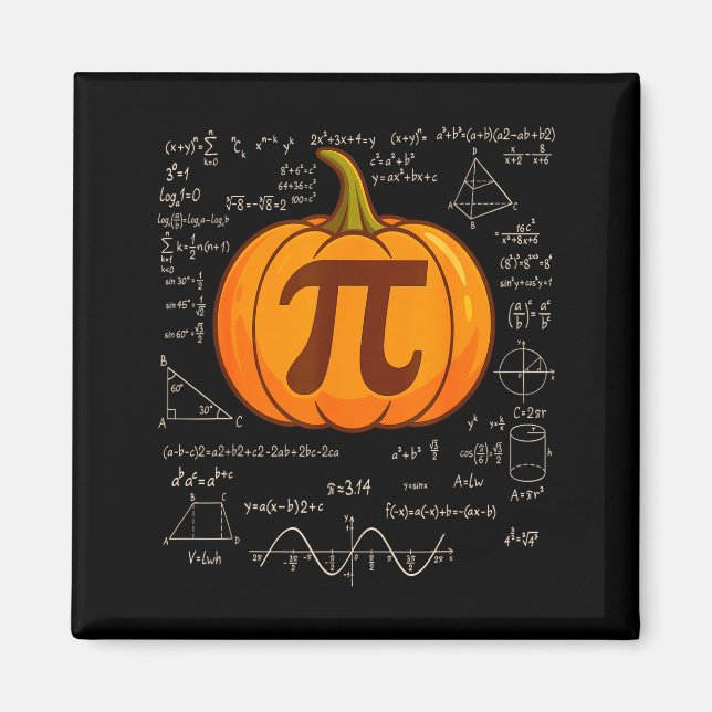 Aimant T-shirt de maths drôle de gâteau de citrouille du  (Devant)