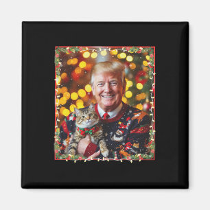 Aimant T-shirt de Noël drôle de Trump pour les amoureux d