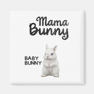 Aimant T-shirt de Pâques Maman Lapin Pâques Grossesse Mam