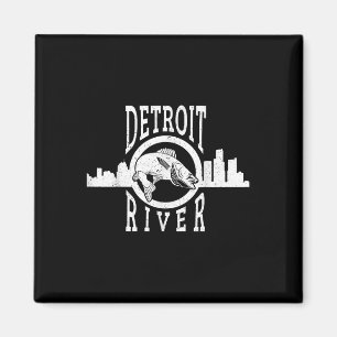 Aimant T Shirt de pêche au doré de la rivière Détroit pou