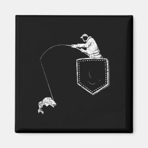 Aimant T Shirt De Poche De Pêche Drôle Pour Papa