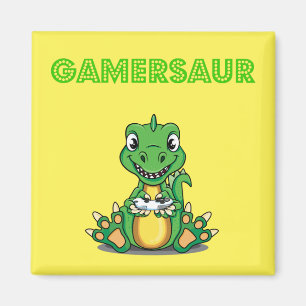 Aimant T-Shirt/Dinosaur Gamersaur Video Gamer