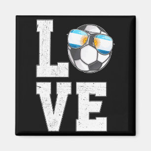 Aimant T-shirt drapeau de fan d'Argentine de football d'a