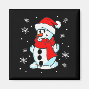 Aimant T-shirt drôle de bonhomme de neige de Noël, Santa