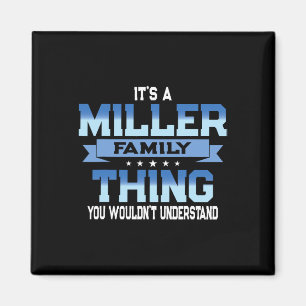 Aimant T-shirt drôle de réunion de famille Miller pour va