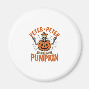 Aimant T-shirt drôle de squelette d'Halloween Peter Peter