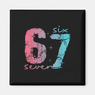 Aimant T-shirt drôle pour femmes 6 7 Six Seven 