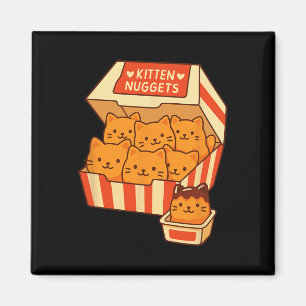 Aimant T-shirt drôle pour propriétaire de chat Kitten Nug
