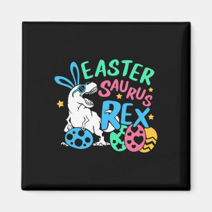 Aimant T-shirt Easteraurus T-rex jour de Pâques, Lapin de
