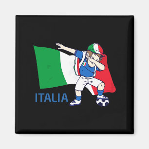 Aimant T Shirt Enfant Supporter de Football Italie Garçon