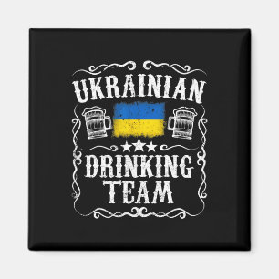 Aimant T Shirt Équipe de Boisson Ukrainienne Drapeau Ukra