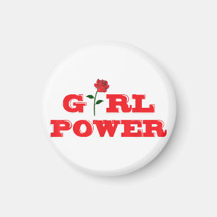 Aimant T-shirt Girl Power - Femmes féministes fantastique