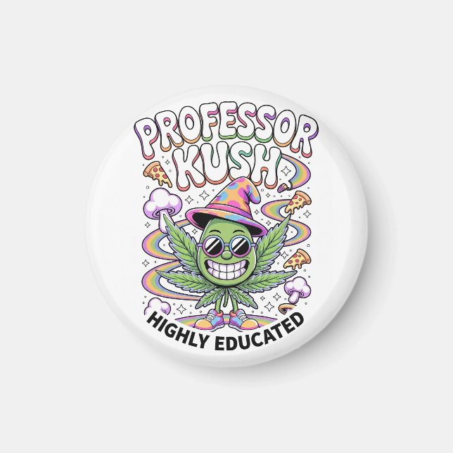 Aimant T-shirt graphique pour femmes ADOM "Professor Kush (Devant)
