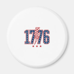 Aimant T-shirt graphique vintage éclair patriotique 1776_