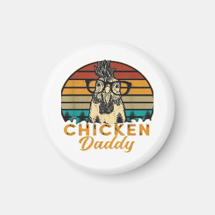 Aimant T-shirt homme vintage Chicken Daddy Chicken Papa P