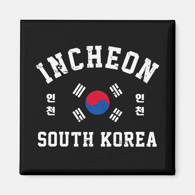 Aimant T-Shirt Incheon Corée du Sud (Devant)