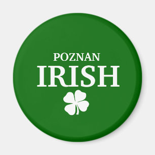 Aimant T-shirt irlandais fait sur commande fier de ville