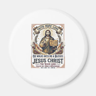 Aimant T-Shirt Jésus Surfant Foi Inspirante